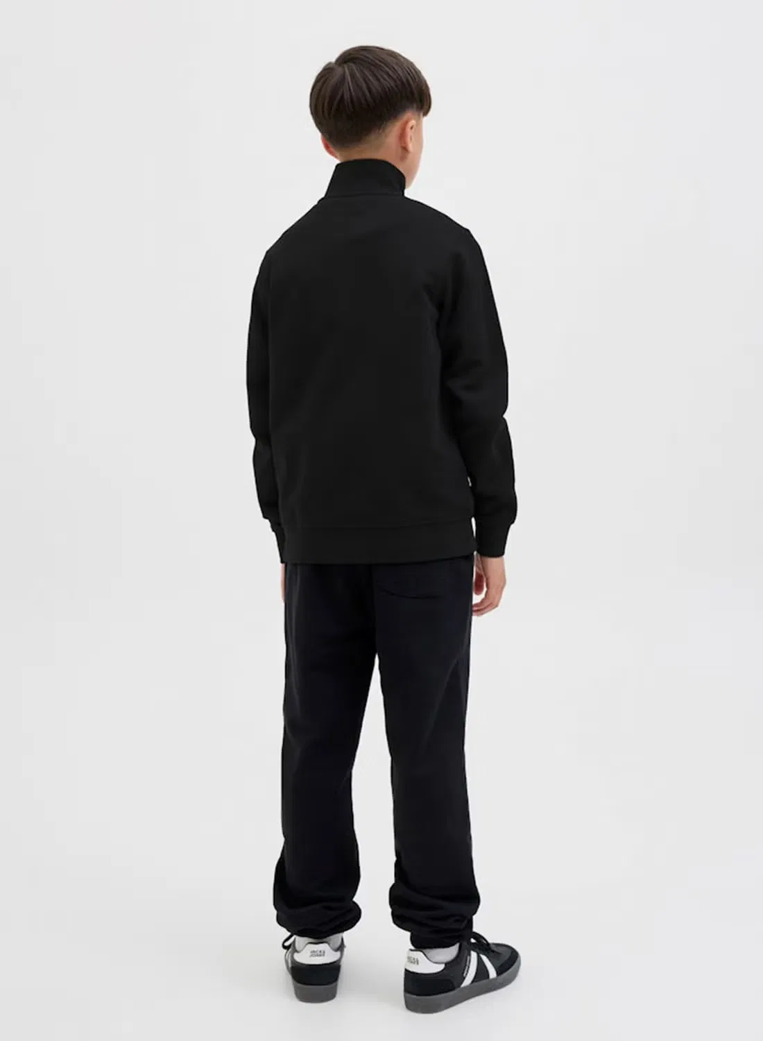 Свитшот на молнии с ворсом Jjesoho Jack & Jones Junior, черный — фото 2