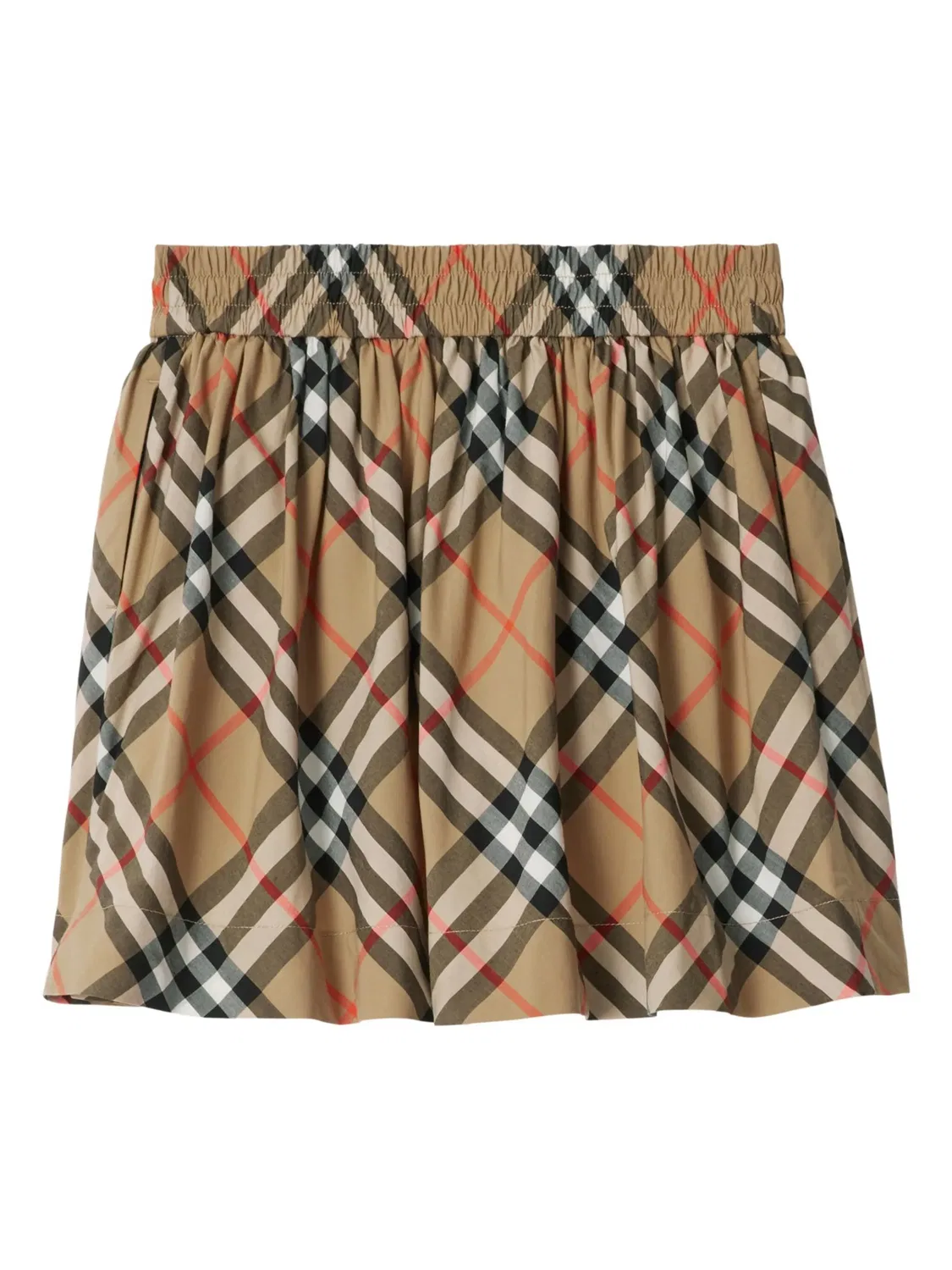 Юбка в клетку из хлопка Burberry, многоцветный — фото 2