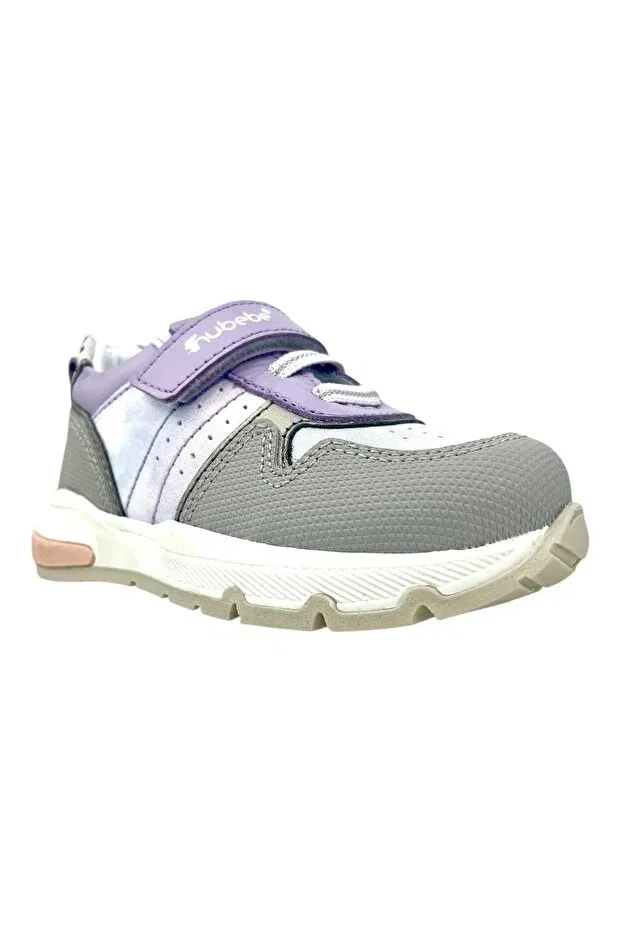 Детские туфли для девочек кожаные Nubebe, Lilac — фото 2