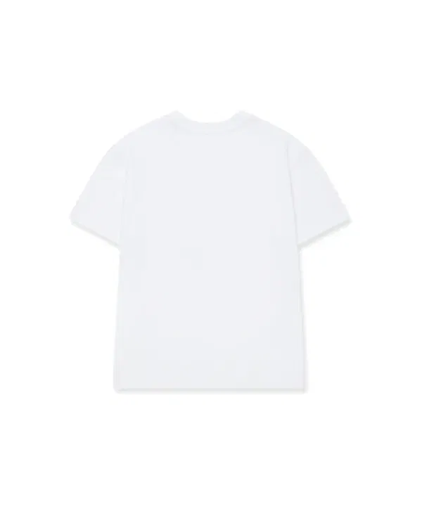 Футболка с коротким рукавом детская быстросохнущая, Kids basic tag one point tee Brownbreath Kids, белый — фото 2
