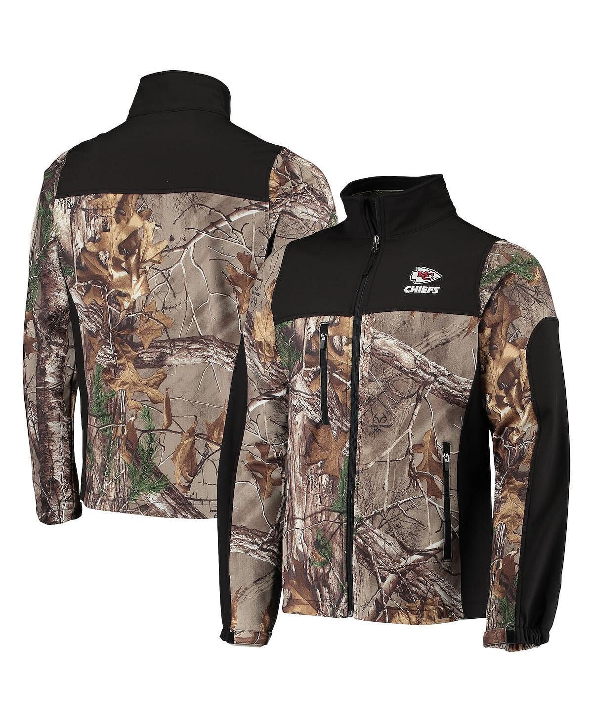 

Мужская куртка realtree camo и black kansas city chiefs circle hunter softshell с молнией во всю длину Dunbrooke, мульти