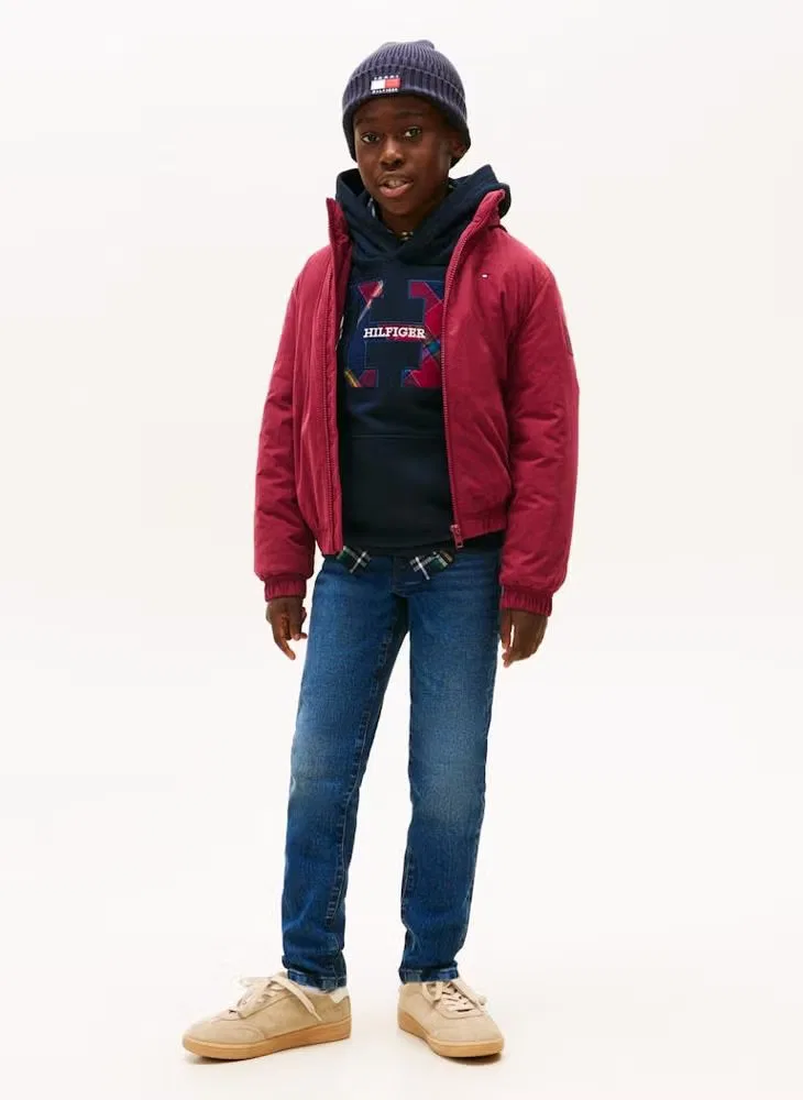 Джинсы прямые детские Tommy Hilfiger, темно-синий — фото 4