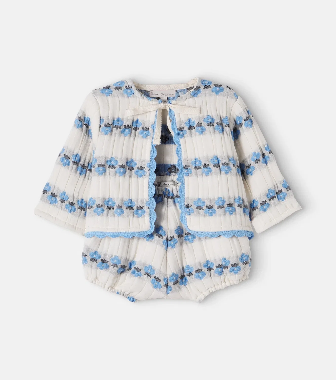 Комплект из кардигана и панталон Baby Scilla Bebe Organic, коричневый