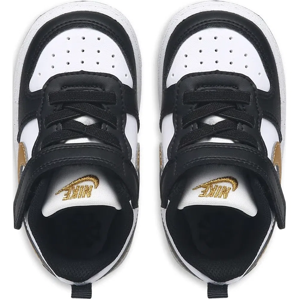 Детские низкие кроссовки Court Borough 2 Nike, Black/Gold — фото 4