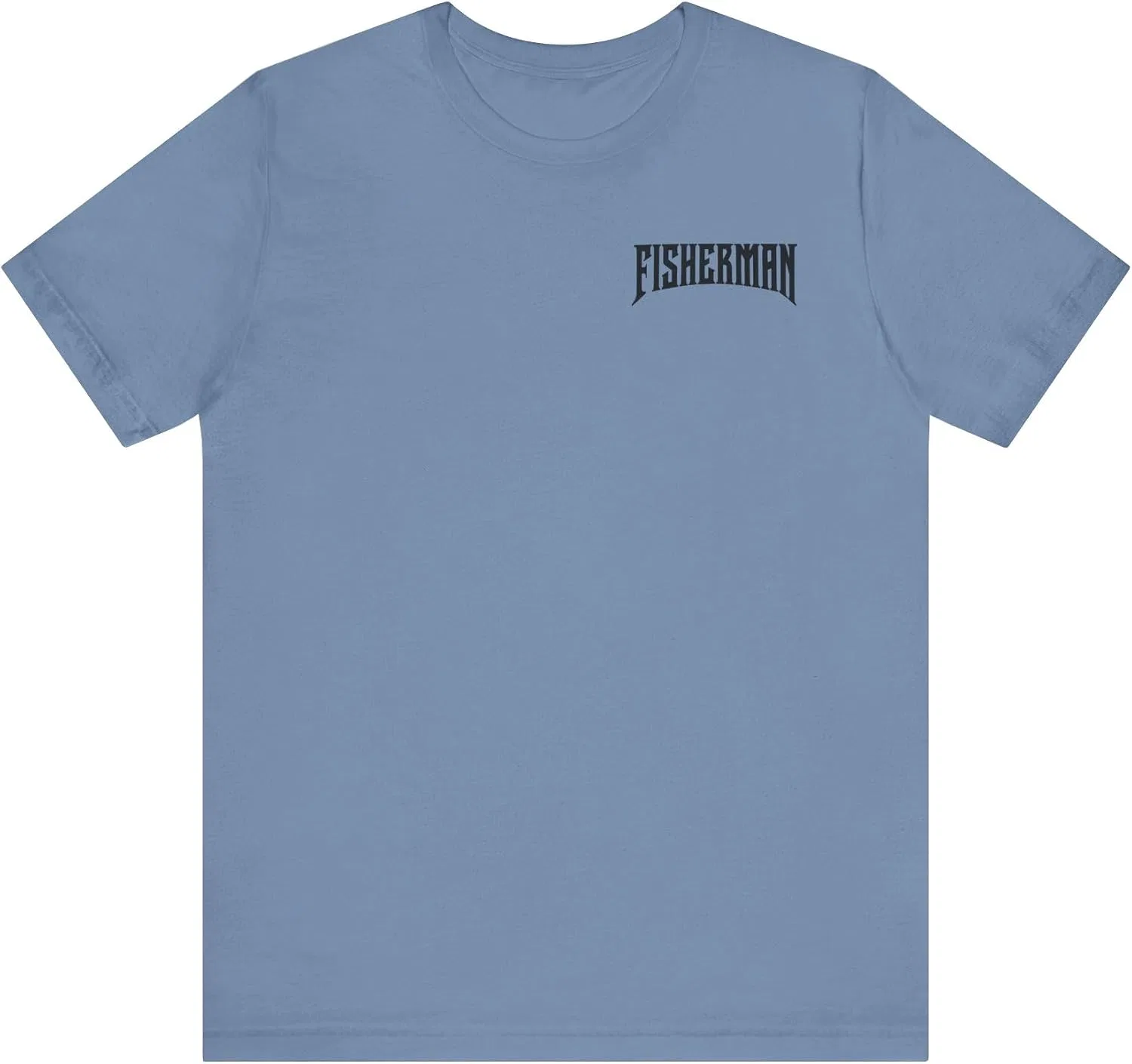 Мужская футболка с надписью Fisherman I Catch He Cleans Bella Canvas 3001, Steel Blue