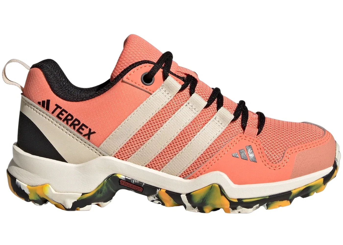 Детские кроссовки для активного отдыха Adidas Terrex AX2R, Coral Fusion/Wonder White/Solar Gold