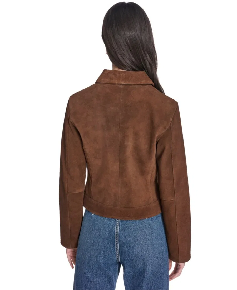 Женская куртка из замши с отложным воротником Levi's, Maple — фото 2