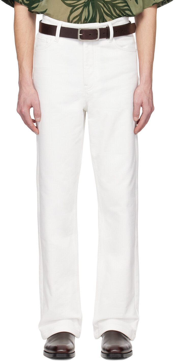 

Белые джинсы с молниями Dries Van Noten