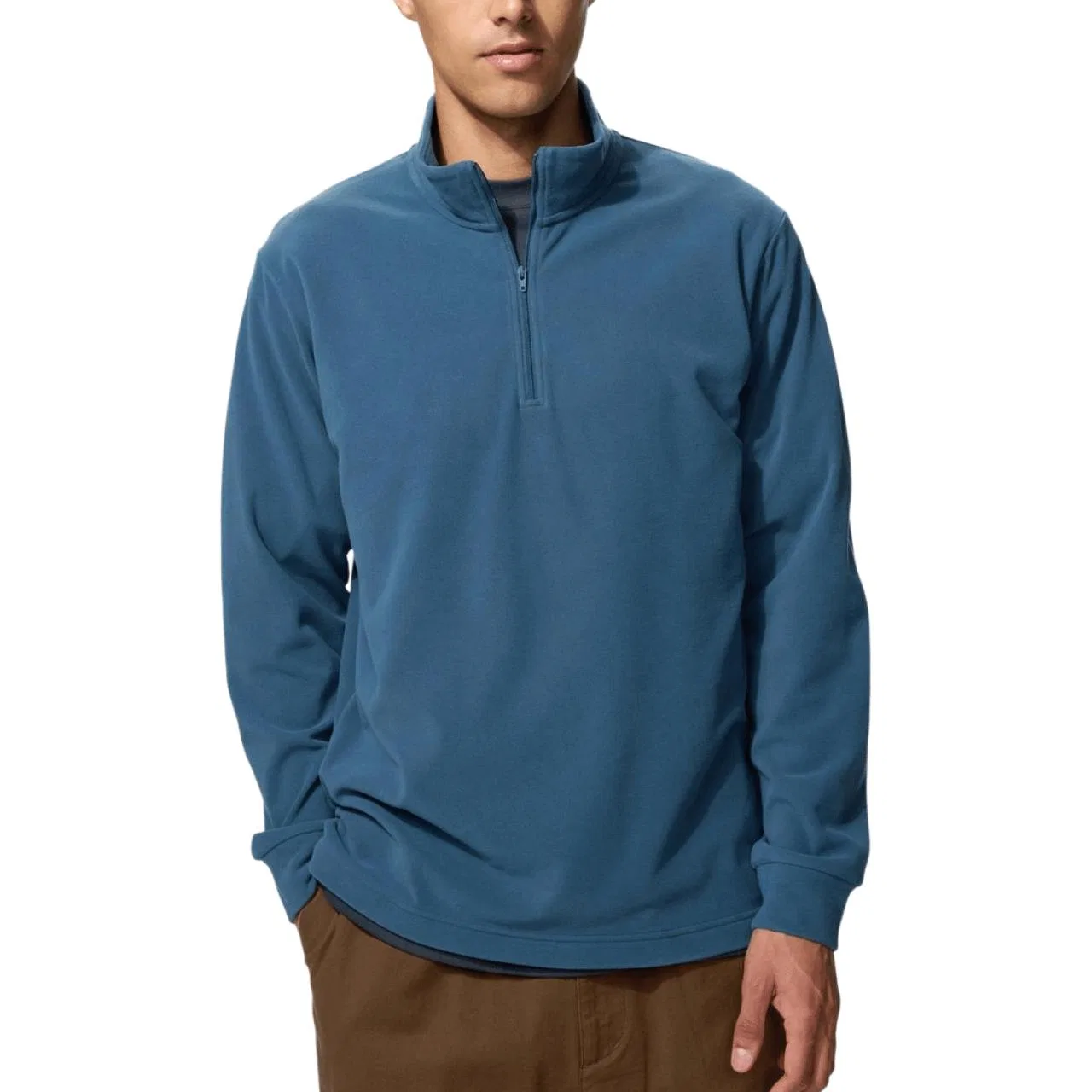 Мужская футболка с воротником-стойкой Royal Blue UNIQLO, Royal Blue