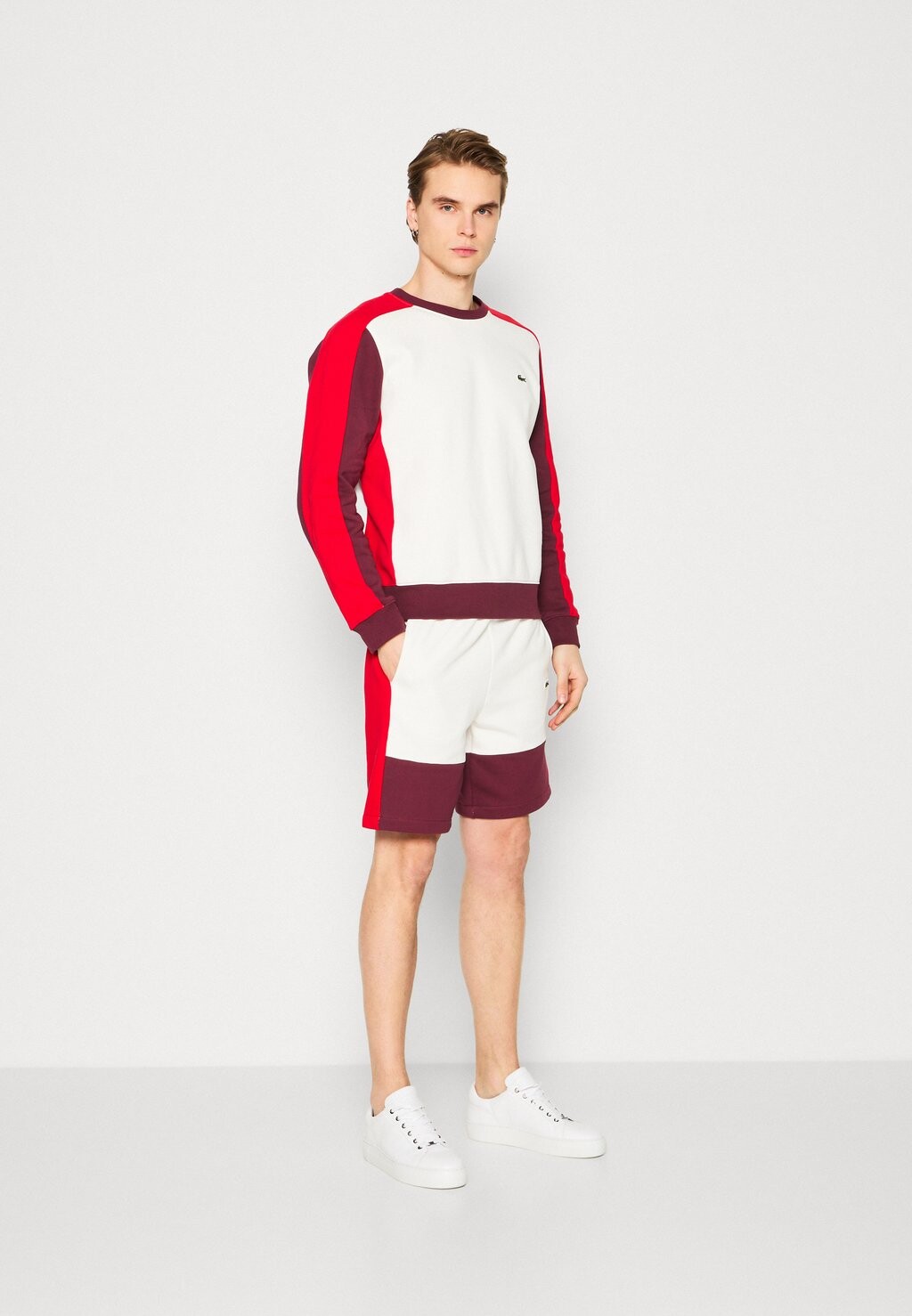 

Низ тренировочного костюма Elevated Colorblock Lacoste, белый