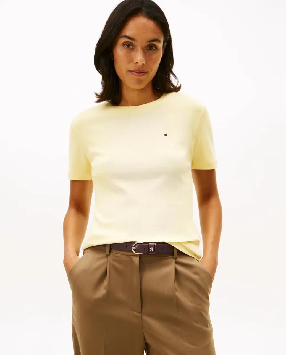 Женская футболка с круглым вырезом Slim Cody Tommy Hilfiger, Yellow
