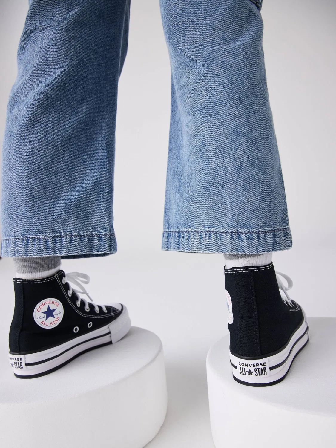 Кроссовки высокие платформа Converse, черный — фото 4