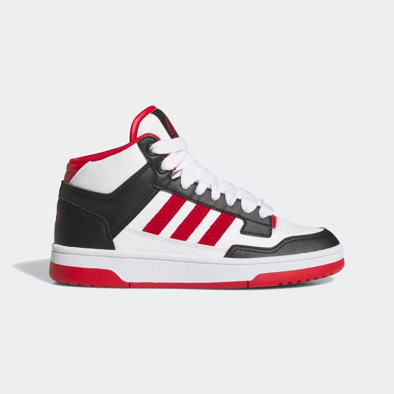 Детские кроссовки высокие Rapid Court Mid Adidas Sportswear, Core Black/Team Power Red 2/Ftwr White — фото 2