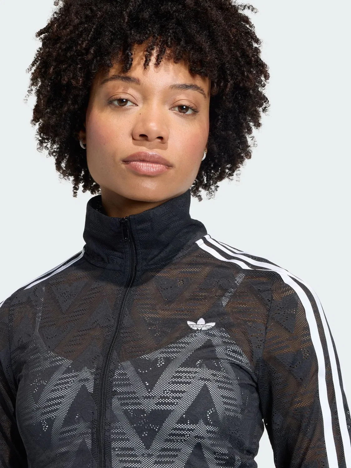 Толстовка спортивная Firebird Classic Lace Track Top, adidas Originals, черный — фото 4