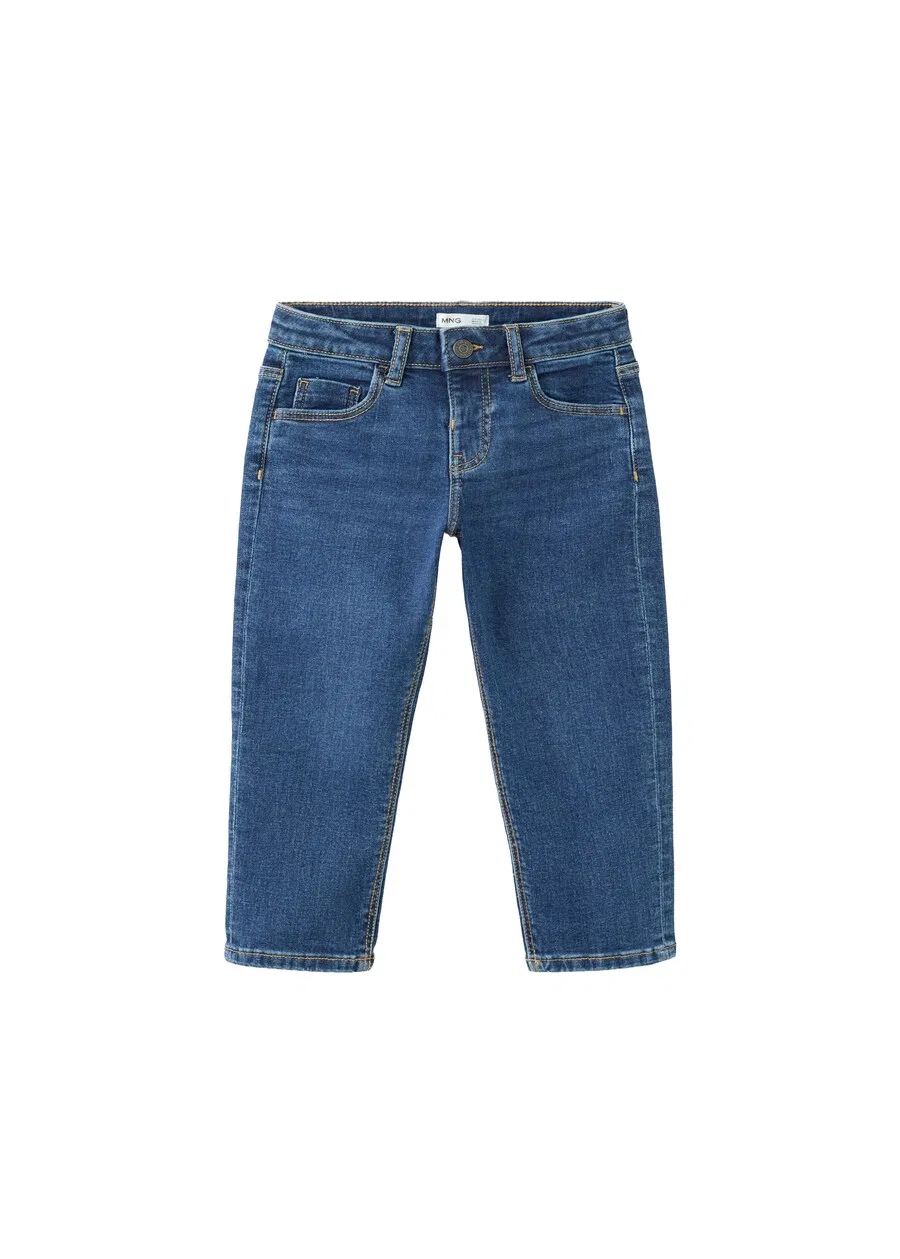 Детские джинсы MANGO KIDS Regular Jeans 'DIEGO' синего цвета