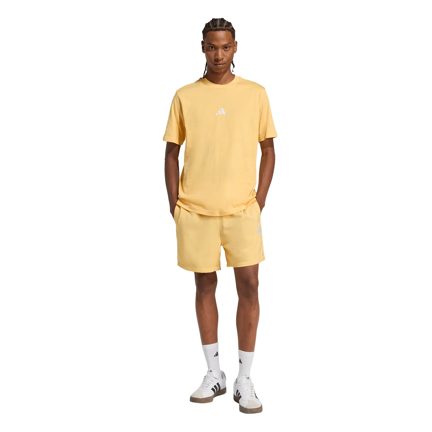 Мужская футболка с коротким рукавом Adidas, желтый — фото 4