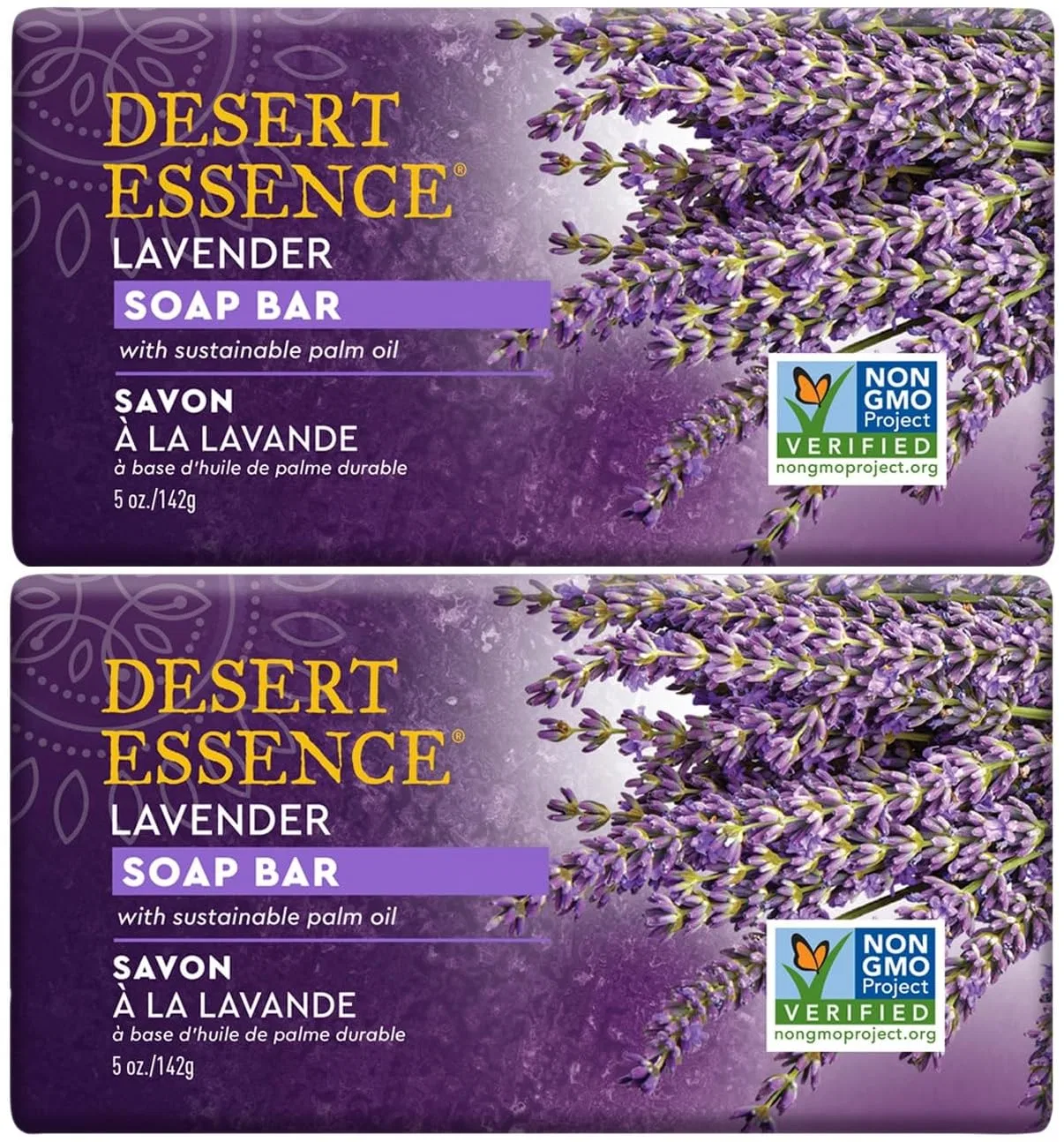 Мыло Lavender Soap, Desert Essence, набор 2 шт, 290 г