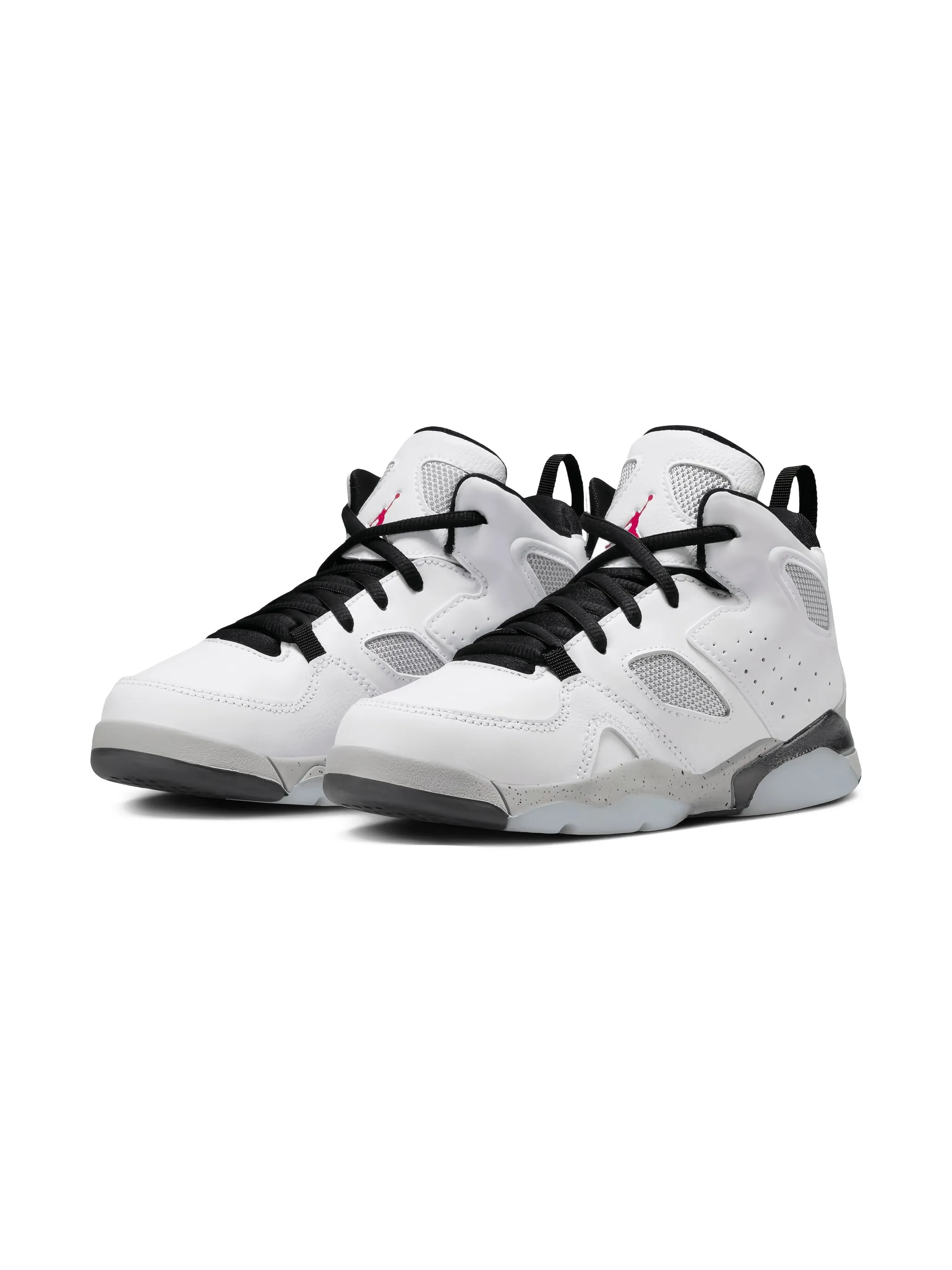 Кроссовки Flight Club 91 White/Black/Metallic Silver/Gym Jordan Kids, белый — фото 2