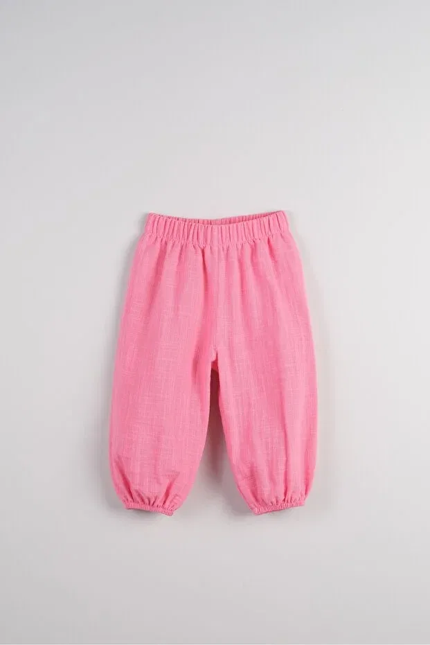 Детские брюки для девочек хлопковые свободного кроя Bondberro, Candy Pink