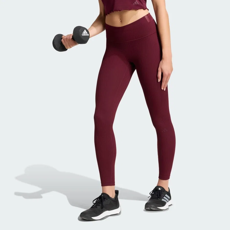Спортивные брюки-скинни ADIDAS PERFORMANCE 'All Me' в винно-красном цвете — фото 2