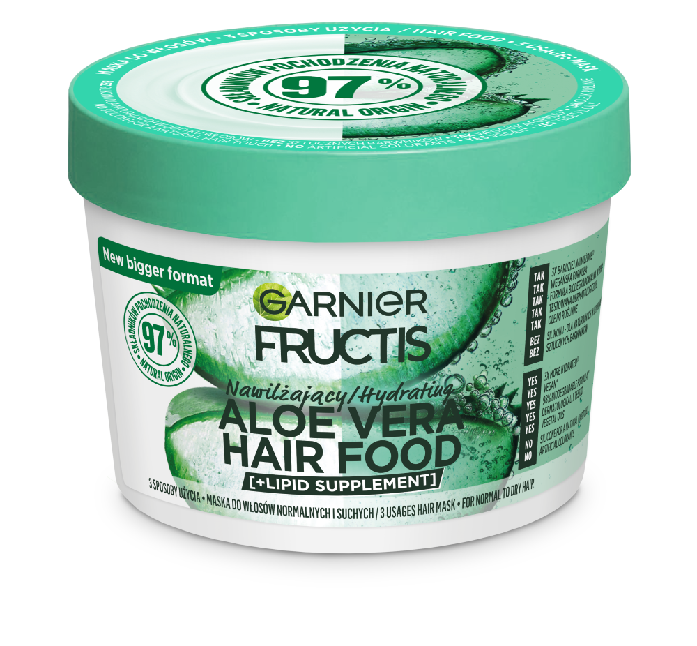 Garnier Fructis Aloe Vera Hair Food маска для сухих и нормальных волос, 400 мл - фото