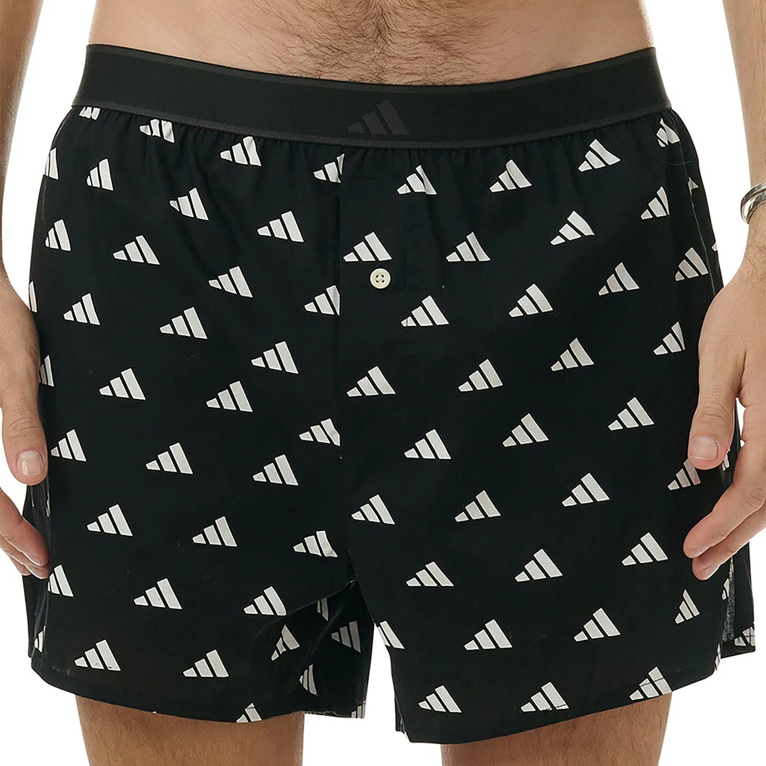Мужские боксеры из мягкого хлопка Adidas, Цвет Bunt Baumwollweiß — фото 4