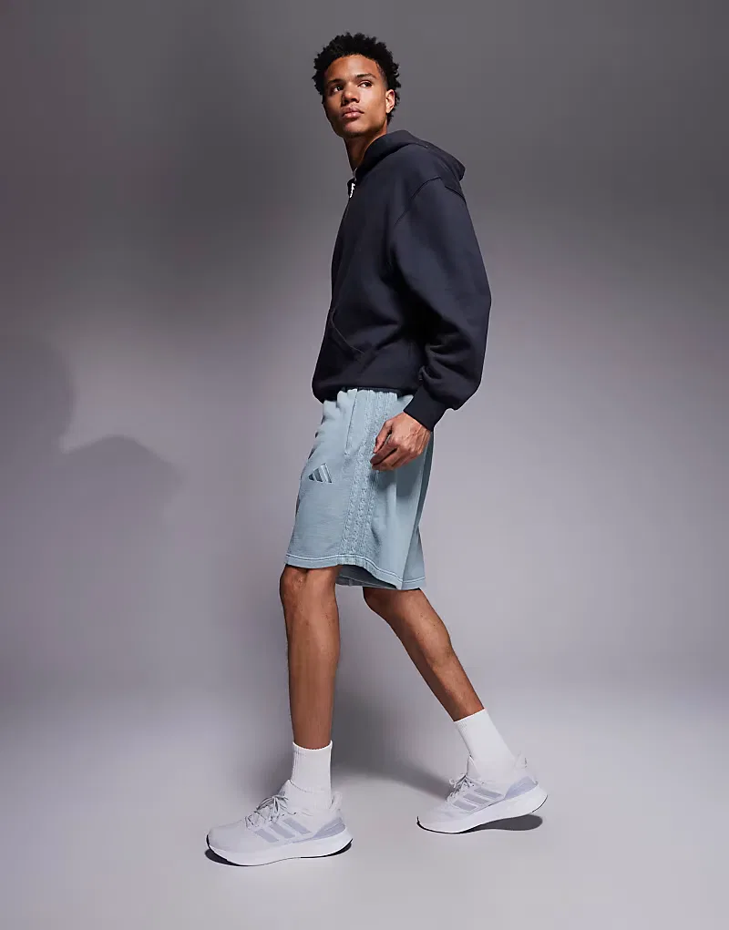 Шорты Adidas Sportswear шалфея — фото 3