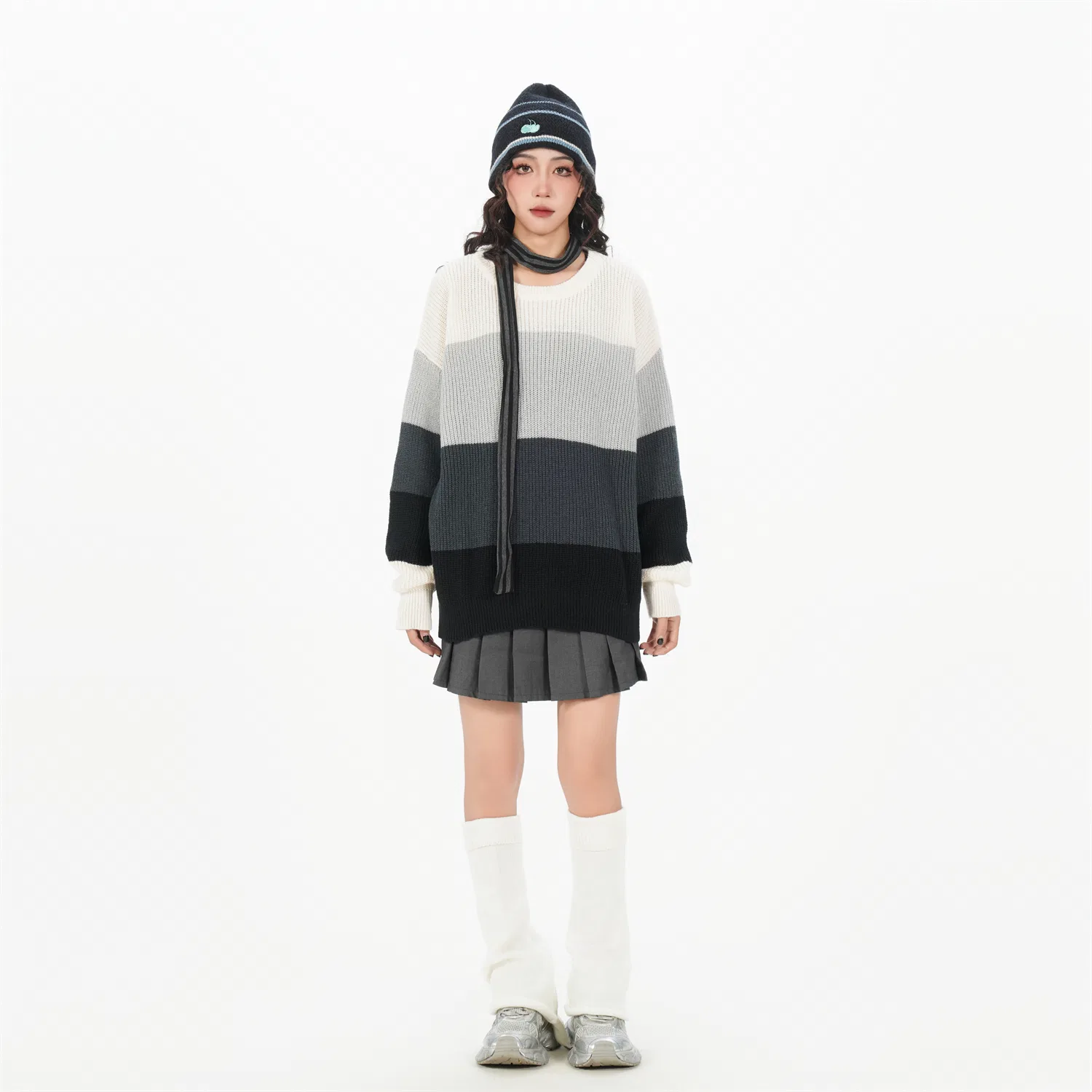 Детский свитер с круглым вырезом Unisex Crew Neck Moderate, PAL ONGACO, Gray — фото 4
