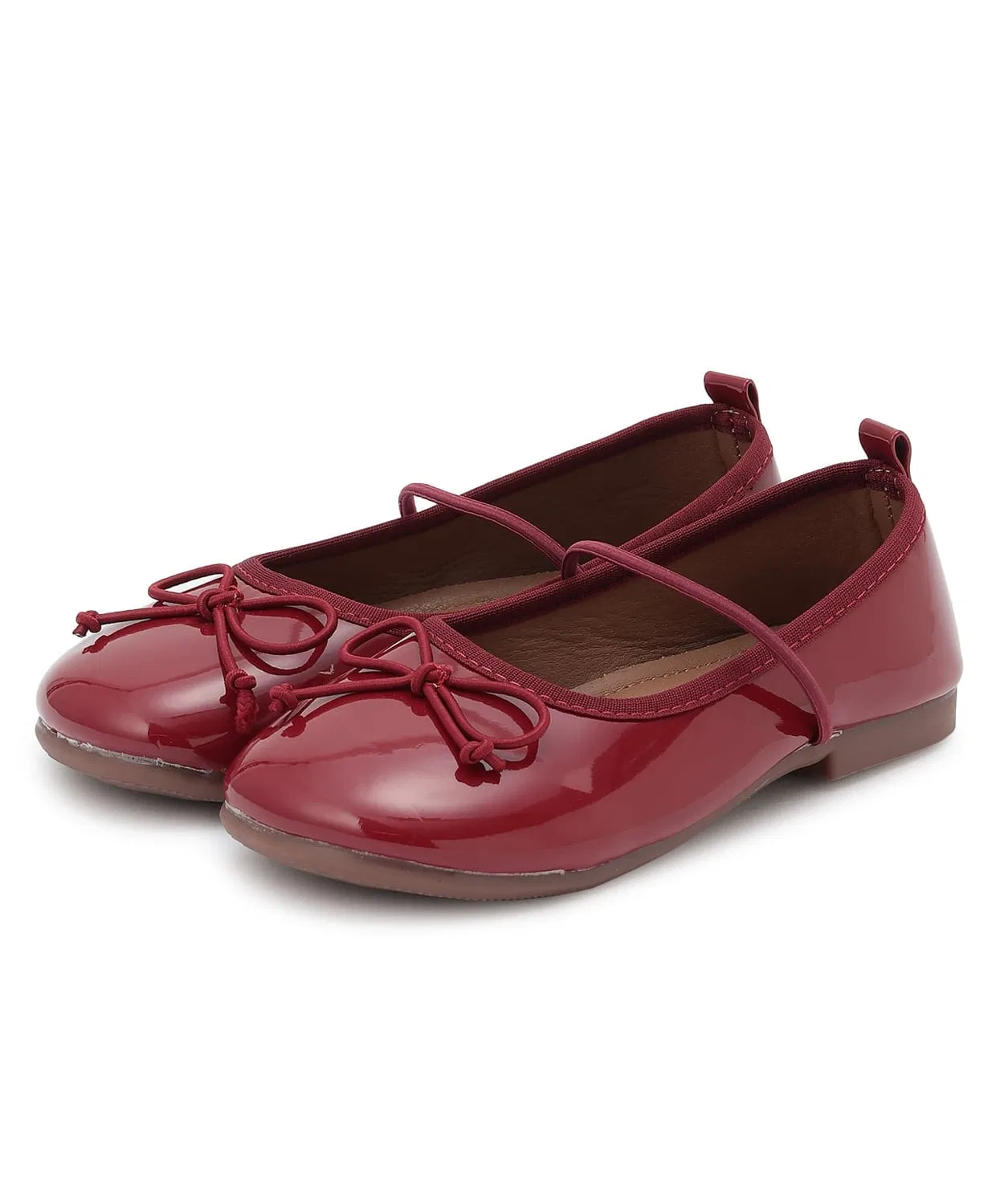 Детские балетки с бантом Lycee mine, Red