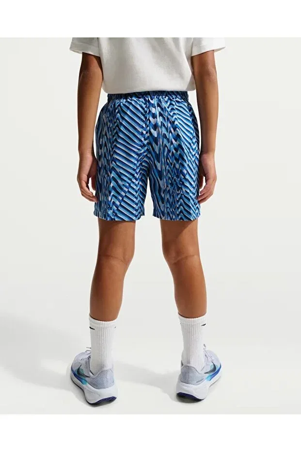 Детские спортивные шорты для мальчиков с регулируемым поясом Nike, Blue - Multicolor — фото 3