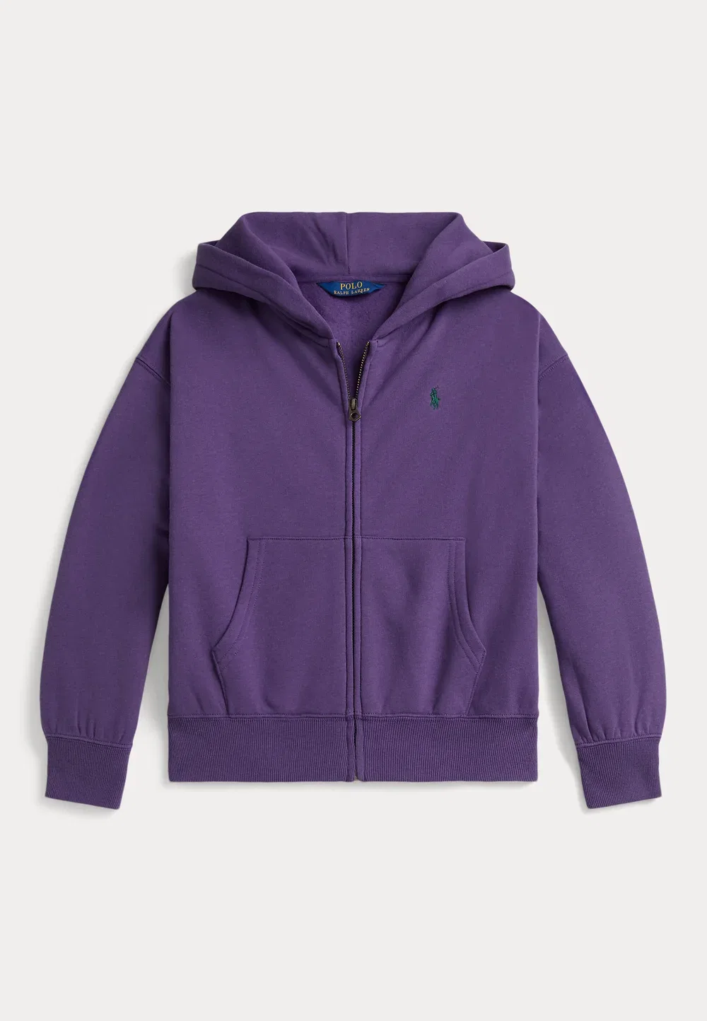 Флисовая толстовка на молнии, размер 7-14 лет - свитшот на молнии Polo Ralph Lauren, Valley Purple