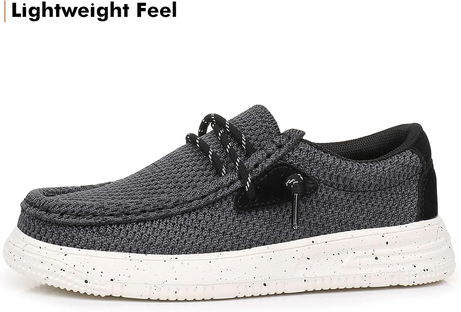 Детские туфли-лоферы для мальчиков и девочек Ahannie, Black/Grey — фото 2