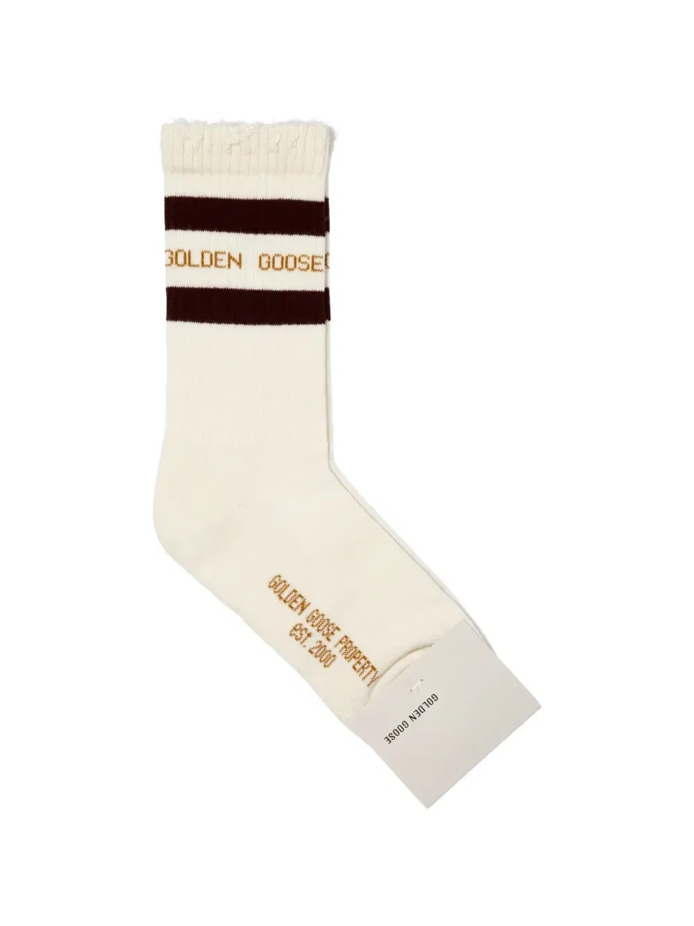 Потертые хлопковые носки Golden Goose, бежевый