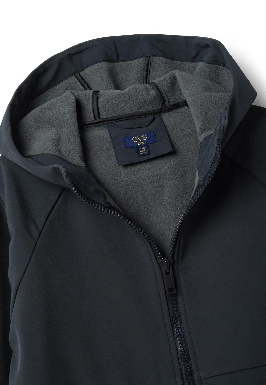 Куртка с капюшоном для мальчиков - толстовка на молнии Ovs, Dark Grey — фото 3