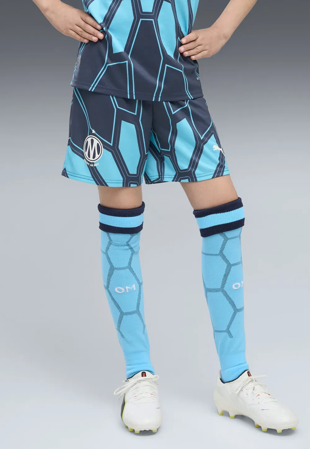 Шорты унисекс Olympique de Marseille 26/27 - клубная одежда Puma, Bright Aqua-Club Navy — фото 3