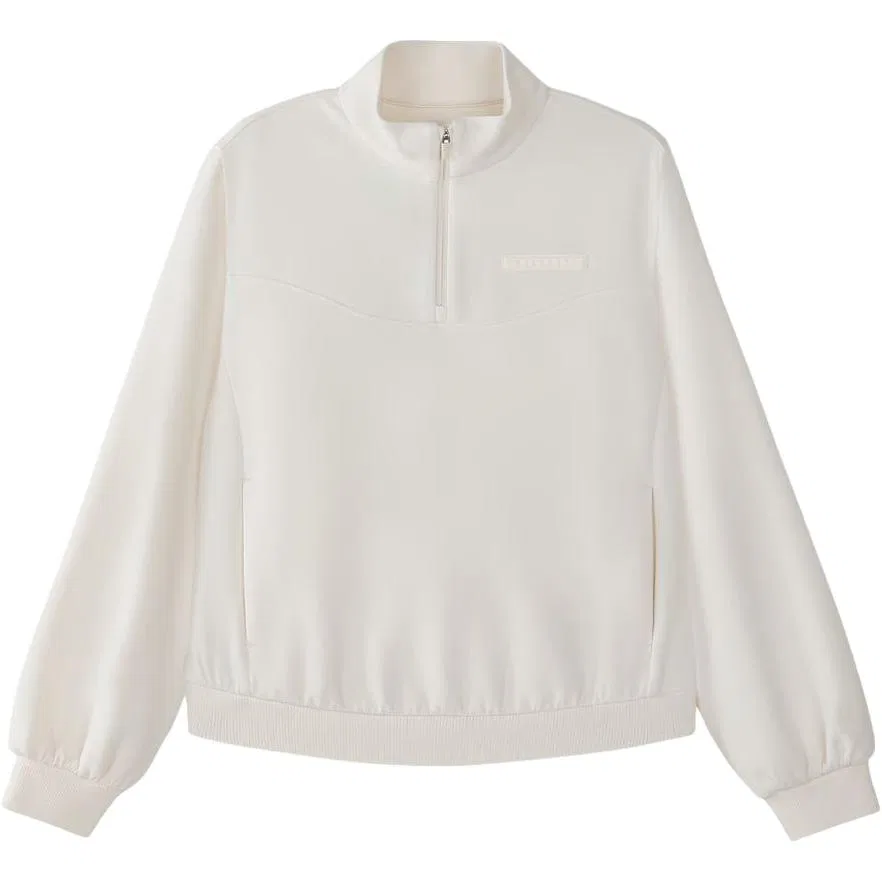 Детский свитшот с воротником-стойкой FILA KIDS, Albumen White
