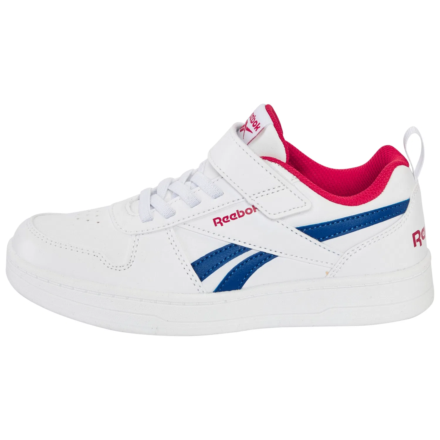 Детские кроссовки на шнуровке Reebok Classic, WHITE/VECTORRED/VECTORBLUE — фото 2