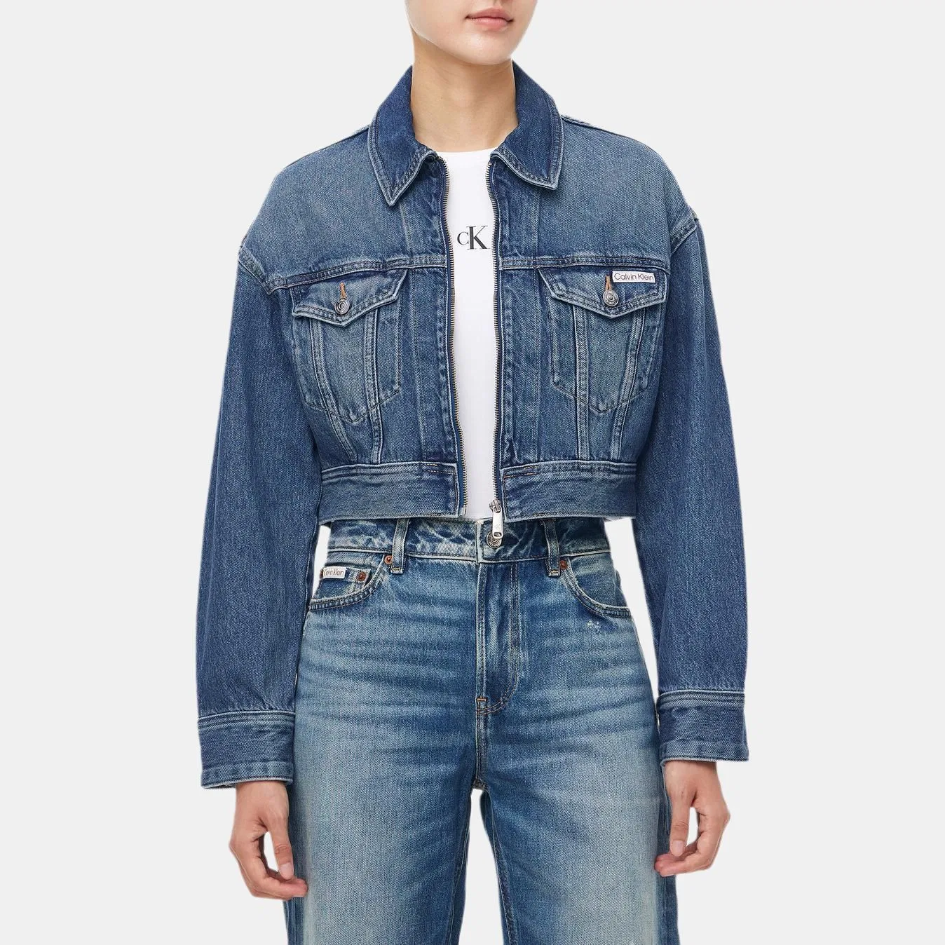 Женская джинсовая куртка Calvin Klein, Blue — фото 4