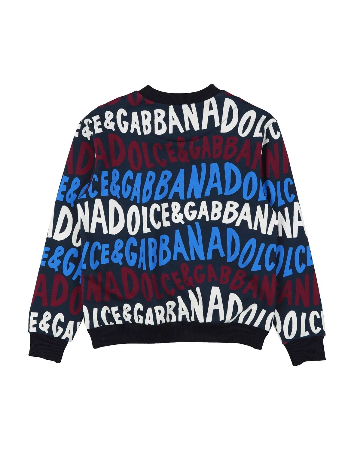 Подростковый свитшот для мальчиков с логотипом Dolce&Gabbana, темно-синий — фото 2