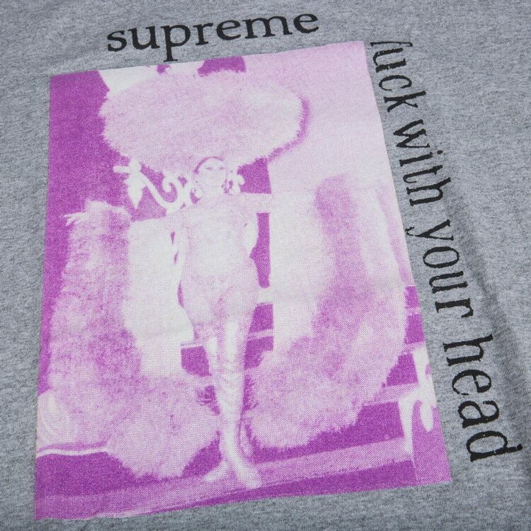 Футболка Supreme f*ck With Your Head T-Shirt 'Grey', серый — фото 3