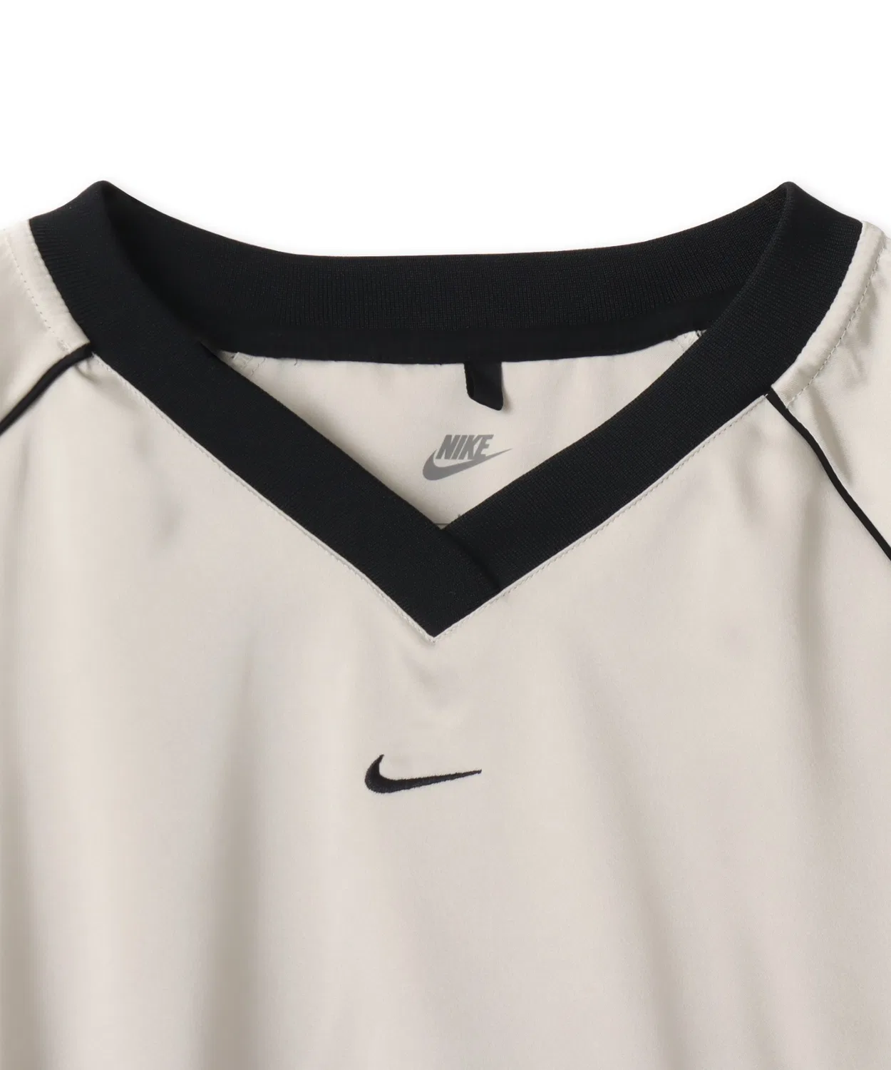 Женский топ-поло с коротким рукавом, модель Offline Woven Stain NIKE, Белый — фото 3