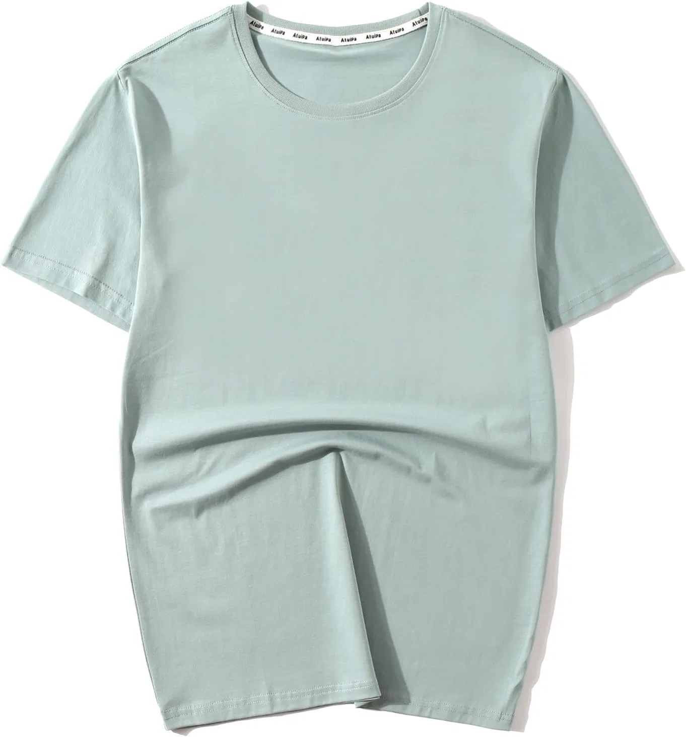Мужская хлопковая футболка с круглым вырезом, Mint Green — фото 2