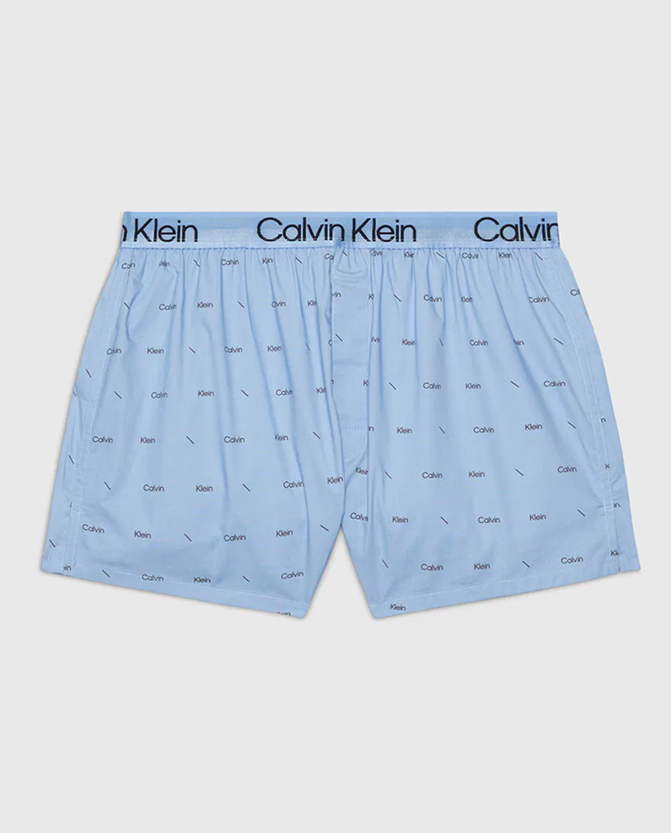 Тканевые боксеры, Bóxer Tela Slim - Modern Structure, Calvin Klein, синий