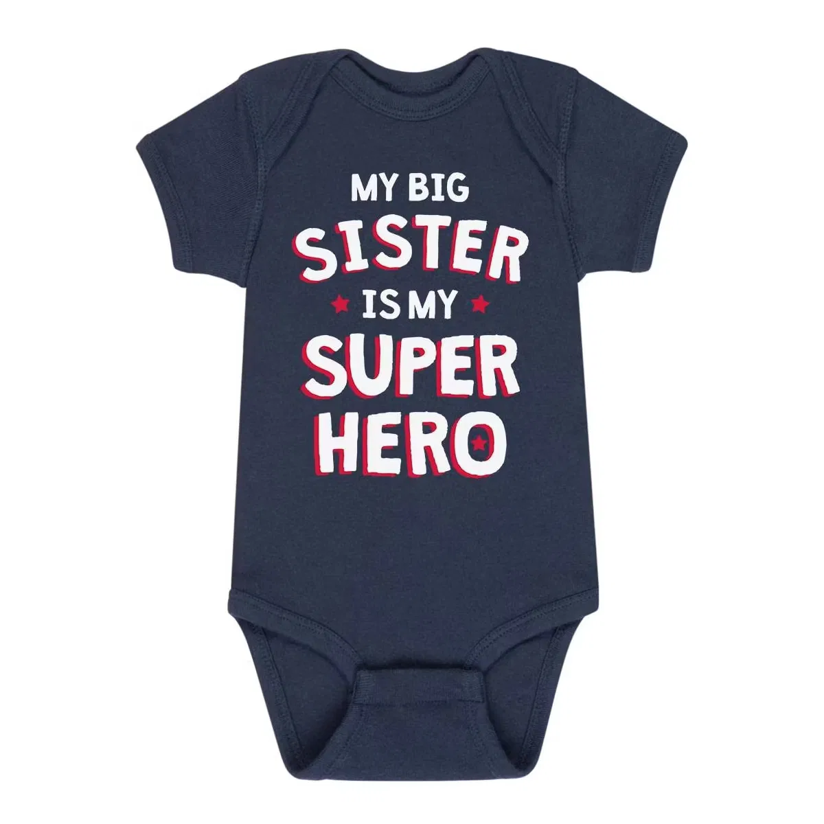 Боди-комбинезон с принтом My Big Sister Superhero Instant Message, Navy