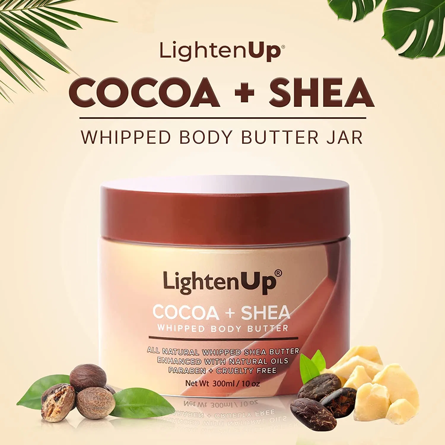 Взбитое масло для тела какао OMIC LightenUp, 300 мл Omic Lighten-Up — фото 2