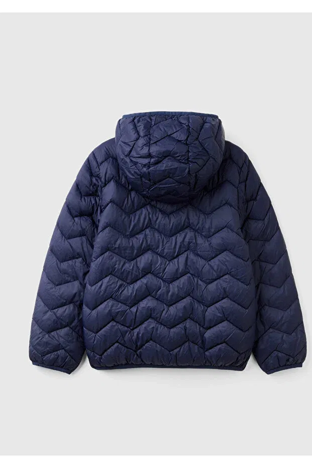 Детское пальто для мальчиков с принтом United Colors Of Benetton, Navy Blue — фото 2