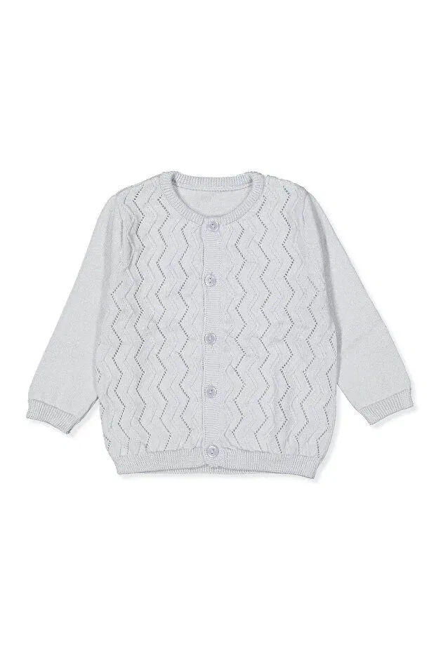 Детский кардиган с зигзагообразным узором Bebetto, Gray
