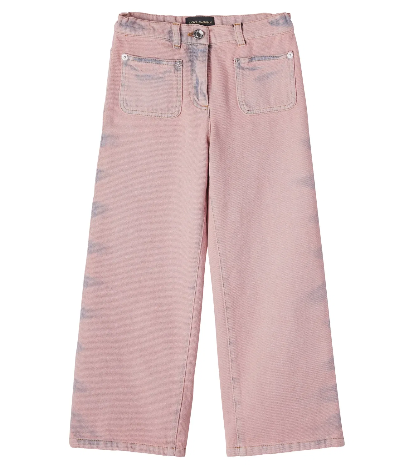 Джинсы с логотипом Dolce&Gabbana Kids, розовый