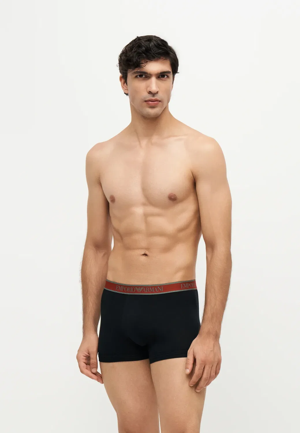 3 шт. - трусы Emporio Armani, Rhubarb/Green/Black — фото 2