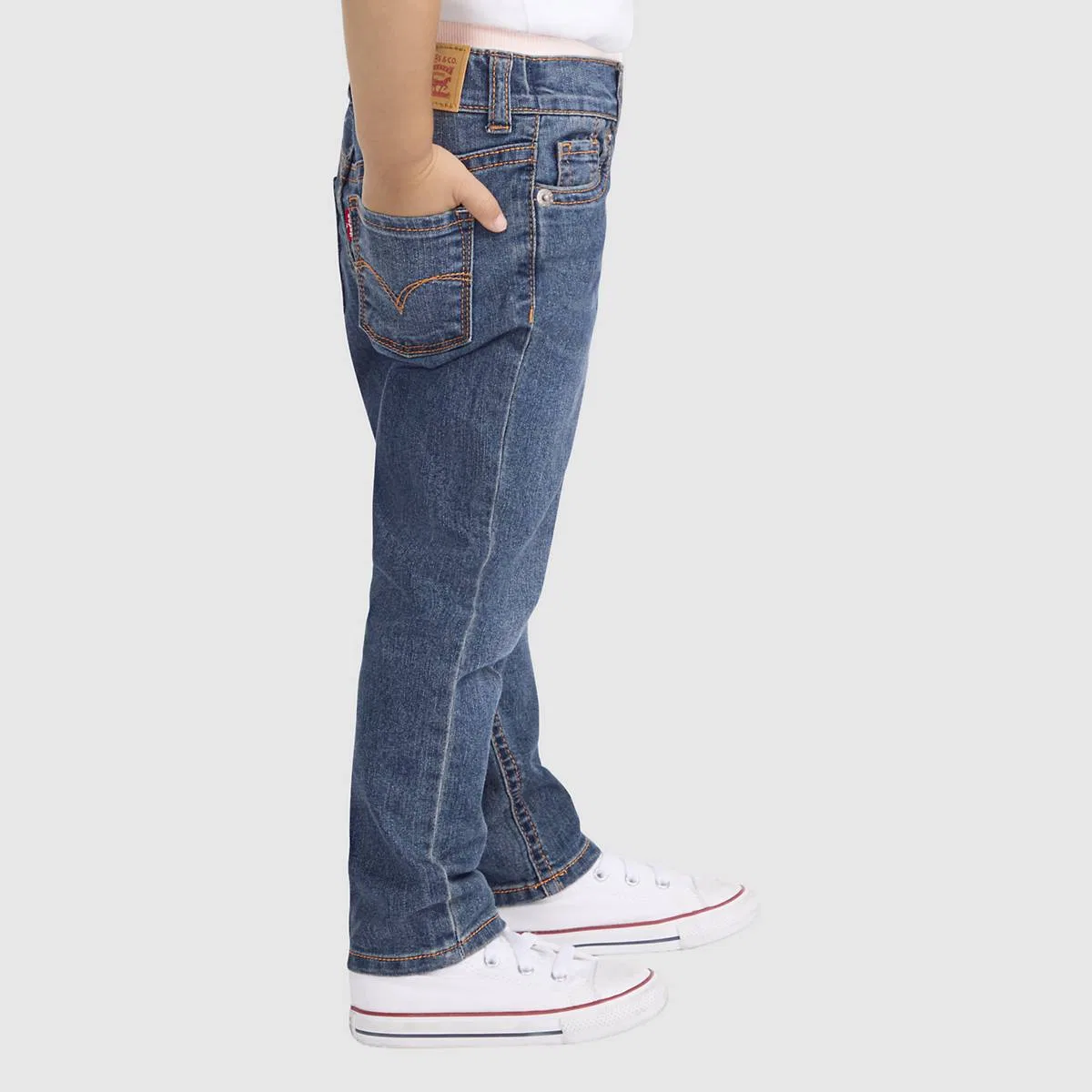 Узкие джинсы Brandi для девочек 2-4 лет Levi's, All The Feels - Dark Wash — фото 3